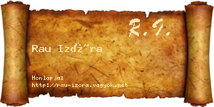 Rau Izóra névjegykártya
